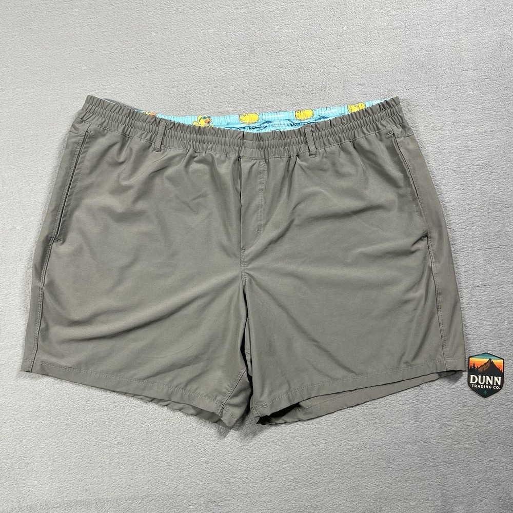 Birdie Bound Shorts Mens 3XL Gray 7" Rubber Duck Lined Golf Pocket Drawstring